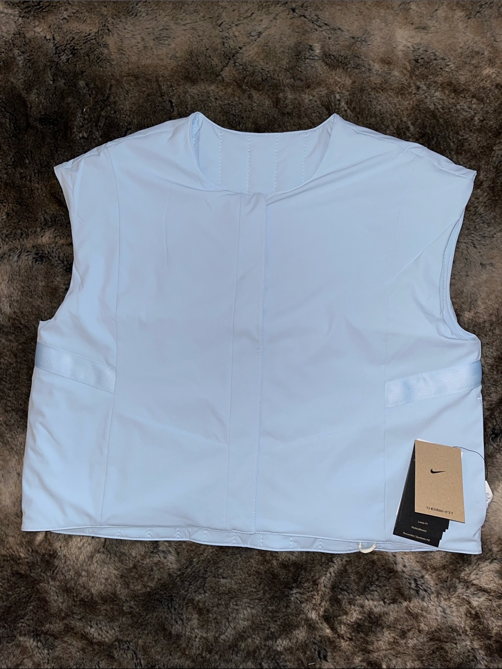 Nike Vest Womens M Perfect Stretch 24.7 Therma-FIT  Blue shirt  Reversible $150